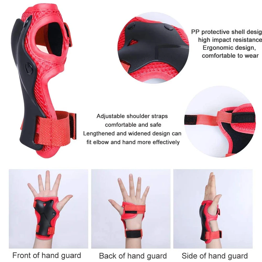 7 unids/set patinaje sobre rue - Scooter Helmet Set reseña y precio