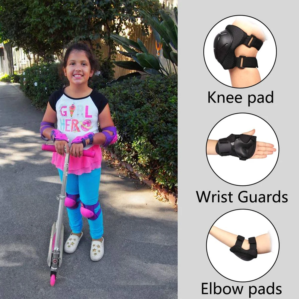 7 unids/set patinaje sobre rue - Scooter Helmet Set reseña y precio