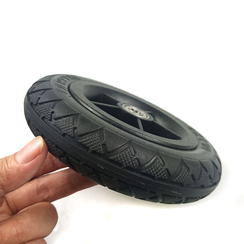 Neumático macizo 6X1 1/4, muy  - Folding Electric Scooter reseña y precio