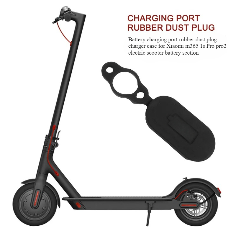Puerto de carga de batería de  - Electric Scooter Rain Cover reseña y precio