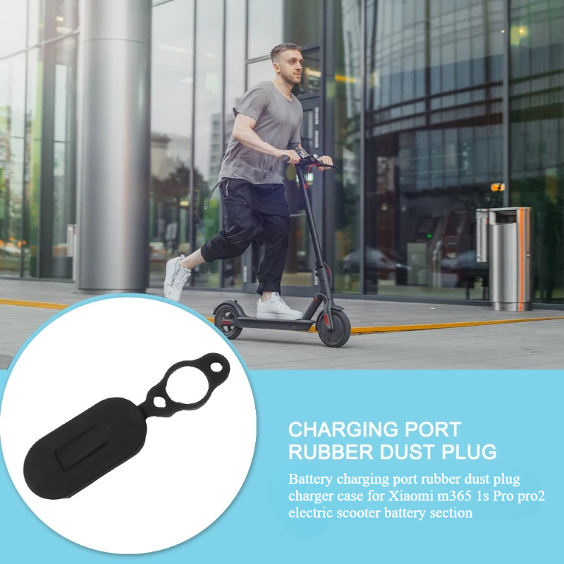 Puerto de carga de batería de  - Electric Scooter Rain Cover reseña y precio
