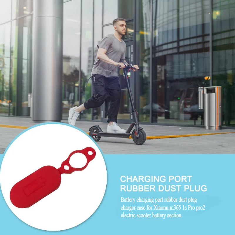 Puerto de carga de batería de  - Electric Scooter Rain Cover reseña y precio