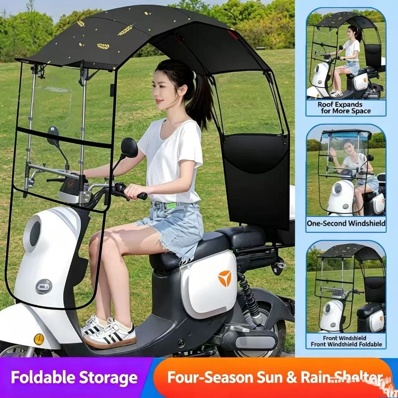 Parasol para bicicleta eléctri - Electric Scooter Rain Cover reseña y precio